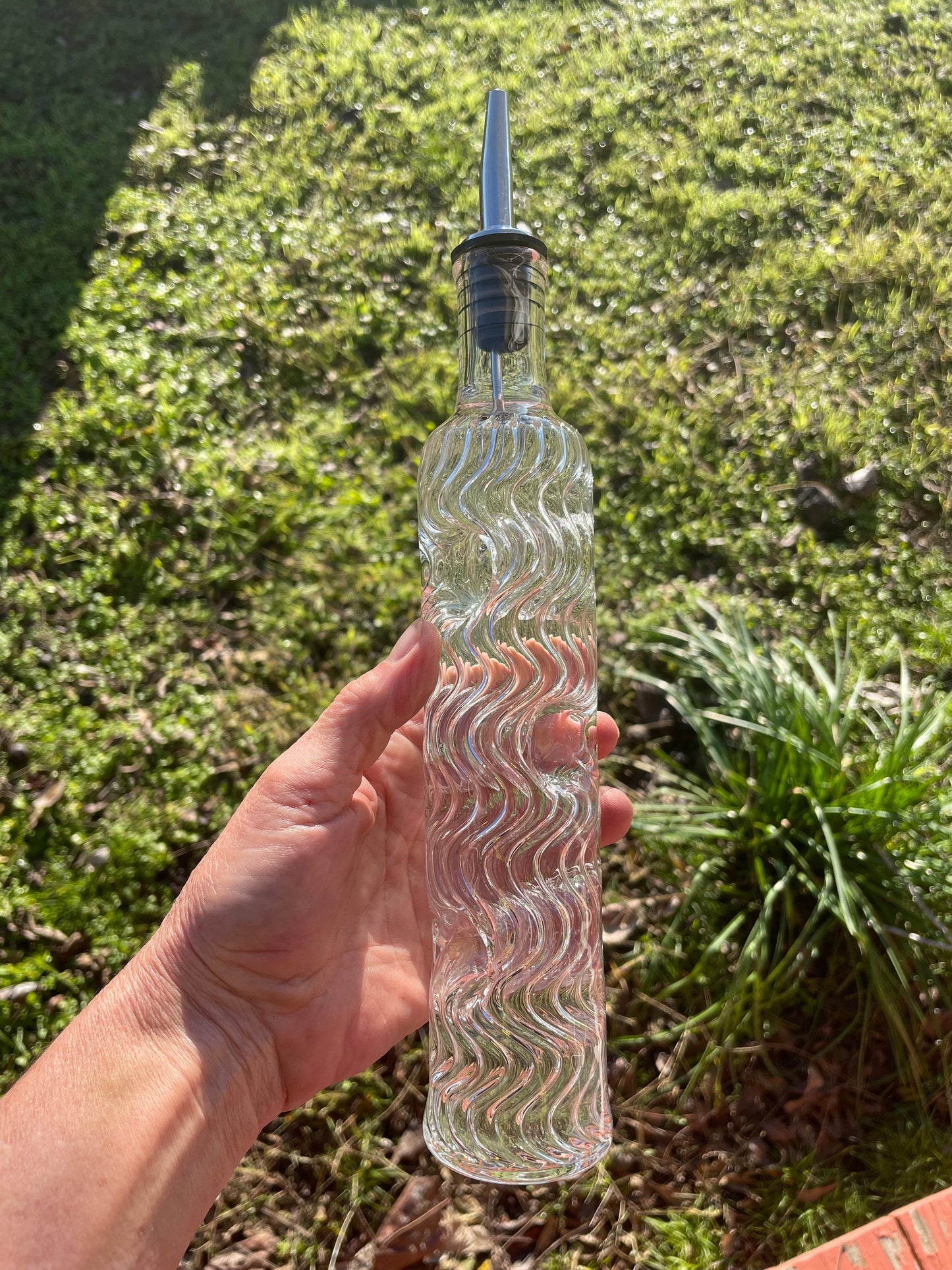 Penetrated Contoured Oil Bottle